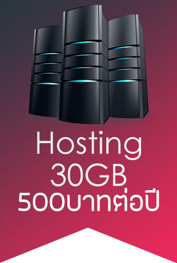 ็Hosting 30GB 500 บาทต่อปี